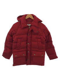 【中古】Barbour◆ダウンジャケット/--/ナイロン/RED/無地【メンズウェア】