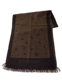 【中古】GIVENCHY◆マフラー/ウール/BRW/総柄/レディース【服飾雑貨他】