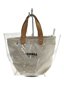 【中古】TEMBEA◆ハンドバッグ/PVC/WHT/テンベア【バッグ】