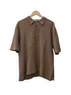 【中古】BATONER◆24SS/KNIT POLO/3/レーヨン/CML/無地/BN-24SM-055【メンズウェア】