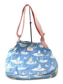 【中古】Cath Kidston◆ショルダーバッグ/コットン/BLU/総柄【バッグ】