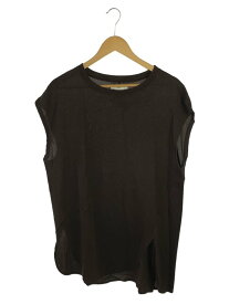 【中古】unfil◆ノースリーブカットソー/0/BRW/無地/Japanse paper jersey sleeveless Tee【レディースウェア】