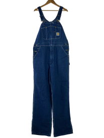 【中古】Carhartt◆WASHED DENIM BIB OVERALL/汚れ有/オールインワン/36/デニム/IDG/R07-DST【メンズウェア】