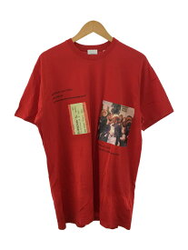 【中古】BURBERRY◆Tシャツ/M/コットン/RED【メンズウェア】