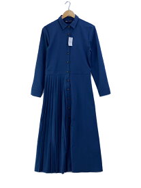 【中古】ZARA◆シャツワンピース/XS/ポリエステル/BLU/無地【レディースウェア】