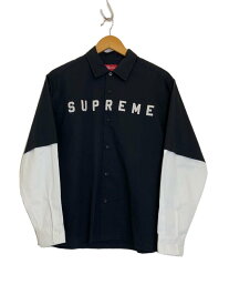 【中古】Supreme◆長袖シャツ/S/コットン/BLK/20AW 2-Tone Work Shirt【メンズウェア】