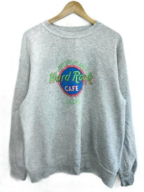 【中古】HARD ROCK CAFE◆USA製/スウェット/XL/コットン/GRY【メンズウェア】