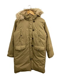 【中古】AIGLE◆ダウンジャケット/M/ポリエステル/KHK/無地/8604-97456【メンズウェア】