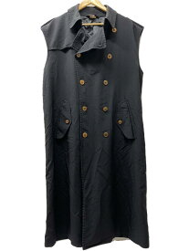 【中古】BLACK COMME des GARCONS◆AD2021/スリーブレストレンチコート/1h-j020/M/ポリエステル/BLK【メンズウェア】