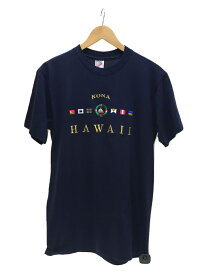 【中古】JERZEES◆KONA HAWAII/刺繍/USA製/Tシャツ/M/コットン/NVY【メンズウェア】