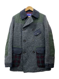 【中古】JUNYA WATANABE COMME des GARCONS MAN◆ピーコート/M/ウール/GRY/WL-J027/AD2013//【メンズウェア】