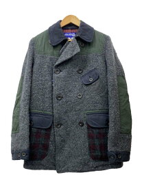 【中古】JUNYA WATANABE COMME des GARCONS MAN◆ピーコート/M/ウール/GRY/WL-J027/AD2013【メンズウェア】