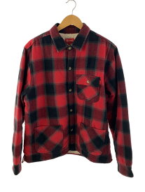 【中古】Supreme◆Buffalo Plaid Sherpa Shirt/ジャケット/L/コットン/RED/チェック【メンズウェア】