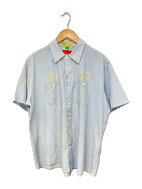 【中古】RED KAP◆半袖シャツ/XL/ポリエステル/WHT/ストライプ//【メンズウェア】