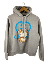 【中古】GUCCI◆パーカー/S/コットン/GRY【メンズウェア】