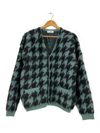 【中古】RADIALL◆ROOT DOWN CARDIGAN SWEATER/カーディガン/S/ウール/グリーン/総柄【メンズウェア】