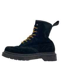 【中古】Dr.Martens◆8 HOLE BOOTS/レースアップブーツ/UK3/BLK/スウェード/スレ有【シューズ】