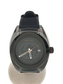 【中古】GUCCI◆SYNC/シンクォーツ/箱有/腕時計/アナログ/ラバー/BLK/BLK/YA137107A【服飾雑貨他】