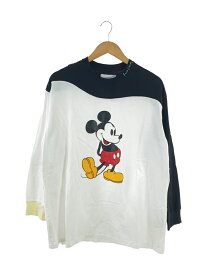 【中古】FACETASM◆MICKEY ASYMMETRIC LONG SLEEVE TEE/1/コットン/WHT/MIMI-TEE-U06【レディースウェア】