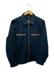 【中古】STUSSY◆ジャケット/M/ポリエステル/NVY【メンズウェア】