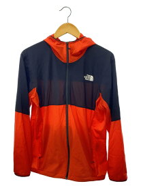 【中古】THE NORTH FACE◆ANYTIME WIND HOODIE_エニータイムウィンドフーディ/L/ナイロン/ORN【メンズウェア】