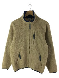 【中古】L.L.Bean◆フリースジャケット/ベージュ/ボア潰れ有【メンズウェア】