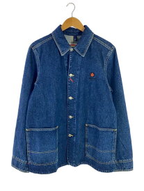 【中古】KENZO◆カバーオール/M/デニム/IDG/Flower Crest Denim Workwear Jacket【メンズウェア】