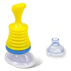 窒息救助装置ホームキット 子供と大人用のポータブル気道吸引救助装置 応急処置 トラベルキット 2つの異なるサイズのマスクを備えた単一の窒息緊急装置 短い吸引時間 援助装置 強力吸引