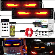 デビルアイ led ライト 車 スクリーン トラック DIYテキストパターンダイナミックLEDスマートカラフルア…