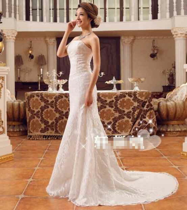 楽天市場 シンプル上品なロング高マーメイドウェディングドレス豪華なウェディングドレス結婚式パーティー披露宴 フォマールドレス二次会フリルドレス 写真撮影素敵なドレス 演出服 シンプルマーメイドドレス ドレスカバー対応可 純の洋服屋さん