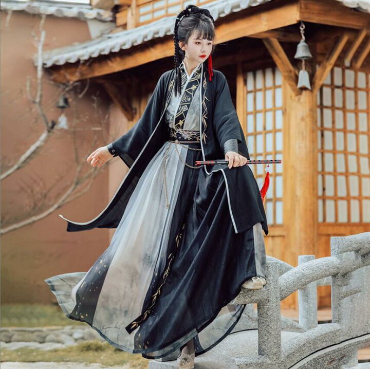 楽天市場】漢服 宋時代コスプレ衣装 竹柄プリント刺しゅう レディース 