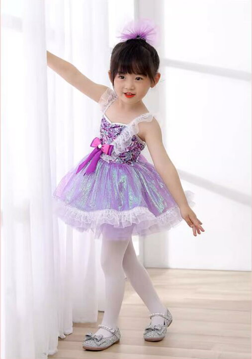 楽天市場】可愛いチュチュスカート紫系 子供ダンス衣装 女の子 