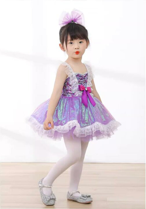 楽天市場】可愛いチュチュスカート紫系 子供ダンス衣装 女の子 