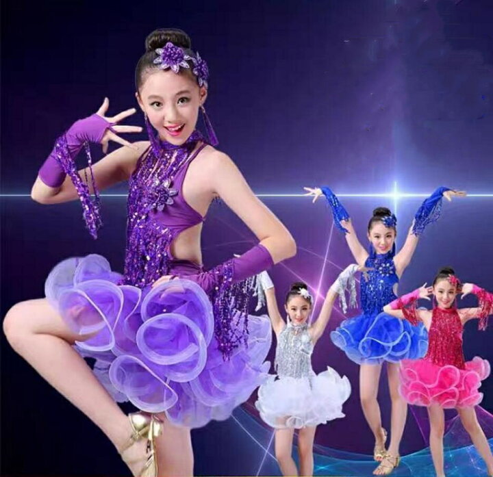 楽天市場】ラテンダンス衣装 子供〜ジュニア用ラテンダンス衣装キッズ 