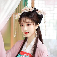 中国風髪飾り 豪華5点セット チャイナ風 古代宮廷王女皇后用ヘアアクセサリー 唐装・漢服道具 中華舞台 …