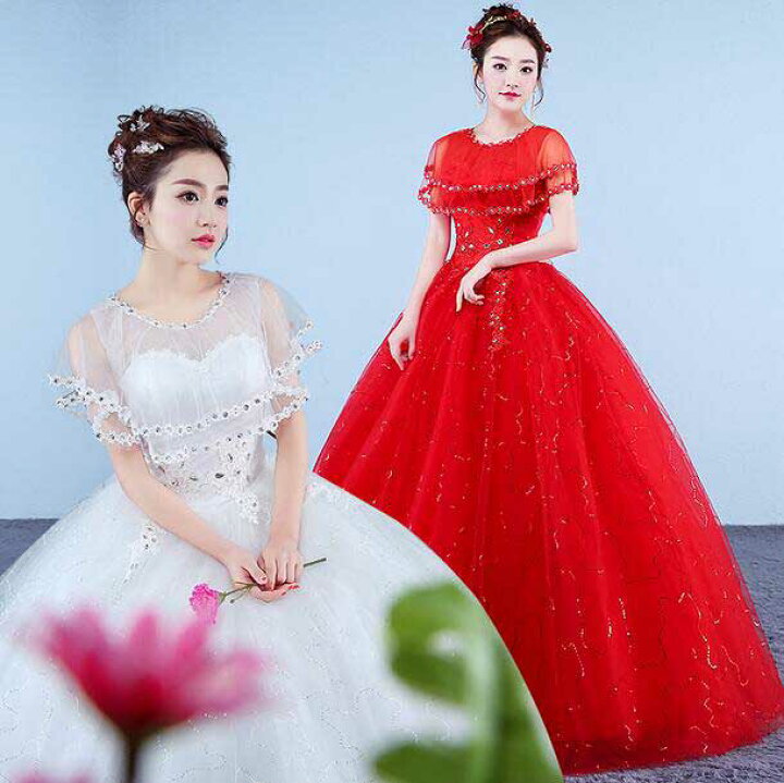 楽天市場】ロングウエディングドレス 華やかなプリンセスライン姫系  