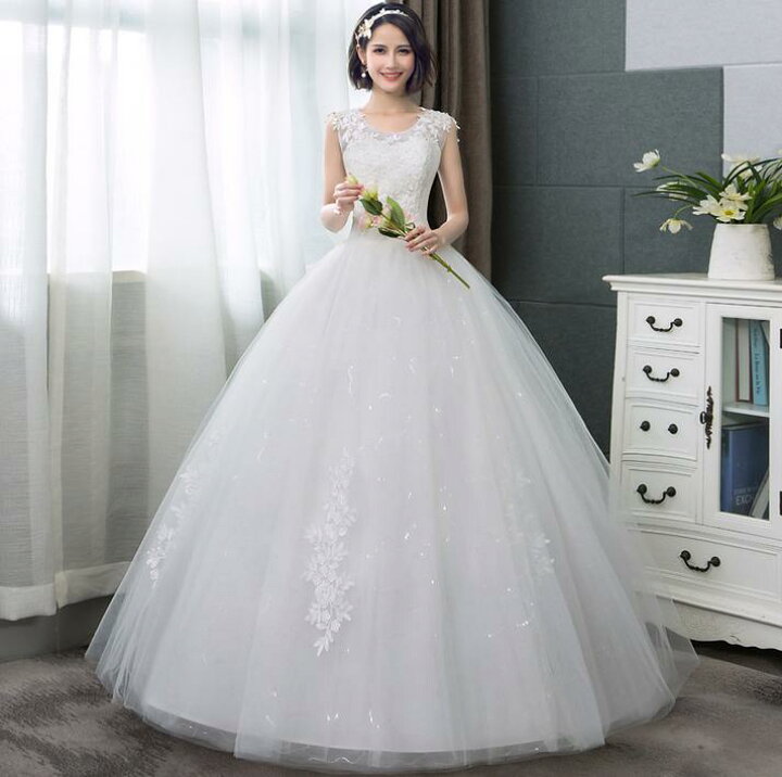 楽天市場】ロングウェディングドレスはパーティー、結婚式に適用 