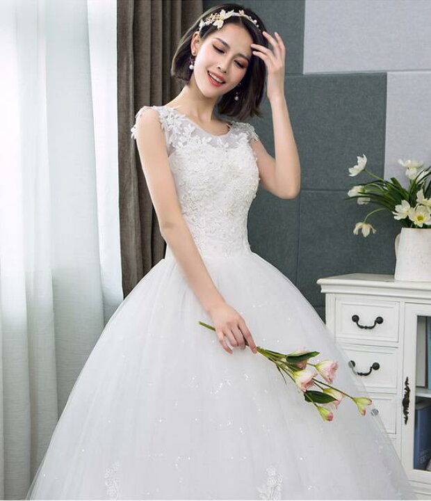 楽天市場】ロングウェディングドレスはパーティー、結婚式に適用 