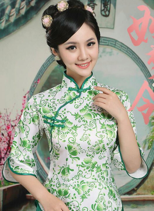 楽天市場】チャイナ服2点セット 花柄中華服 漢服唐装 七分袖チャイナ 