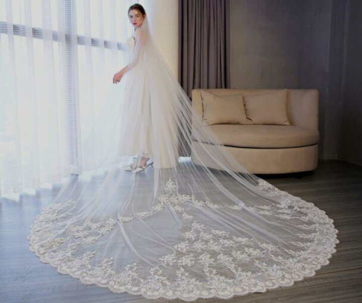 楽天市場】欧米風ロングベール 3.5*3m花嫁フォマールベール ロング  