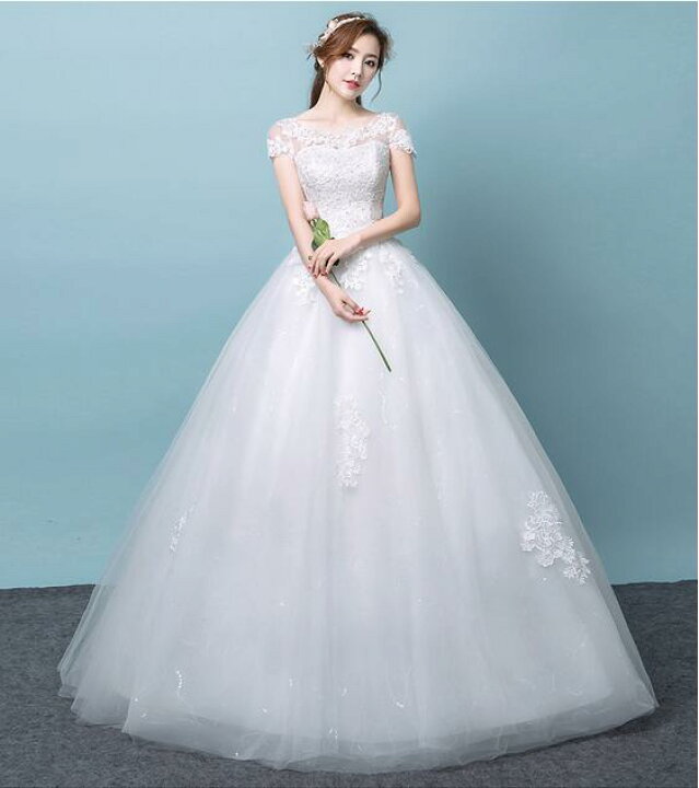 楽天市場】ロングウェディングドレス 超綺麗 【結婚式】【二次会 