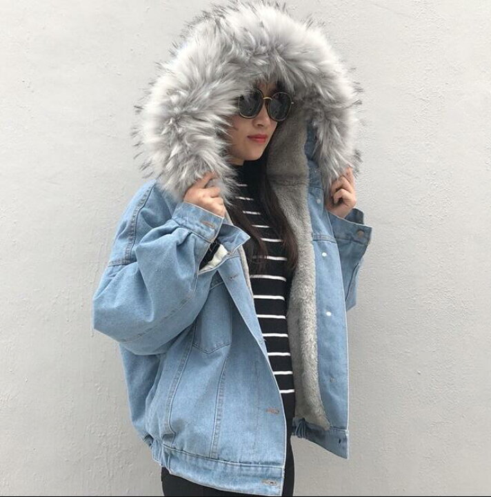 楽天市場】超暖かいデニムジャケット 裏厚ボアデニムアウター  