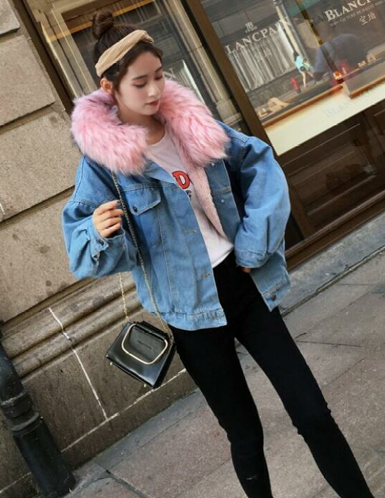 楽天市場】超暖かいデニムジャケット 裏厚ボアデニムアウター  