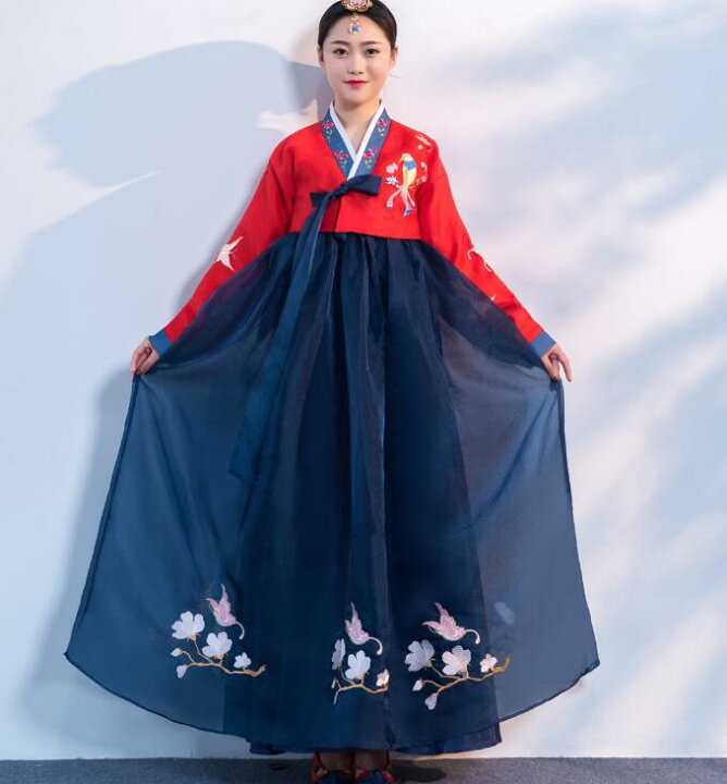 楽天市場 チマチョゴリ レディース韓服 二点セット 韓国風古典ダンス衣装 朝鮮族伝統ウエディングドレス 可愛い花鳥刺しゅう 韓国民族風ステージ舞台服 コスプレ衣装 古典楽器演奏衣装 送料無料 純の洋服屋さん
