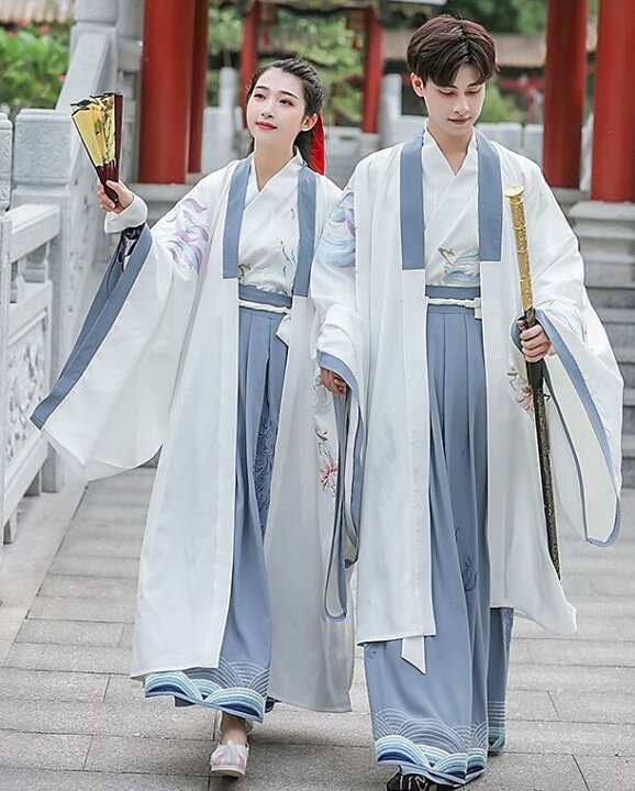 楽天市場 漢服 白グレー系男女兼用中華服唐装 豪華チャイナ服 中国風舞台ステージ衣装 華流コスチューム ハロウィン仮装 中国古代男性 女性宮廷衣装 華やか刺繍舞台服 小袖広袖 カンフー衣装 送料無料 純の洋服屋さん