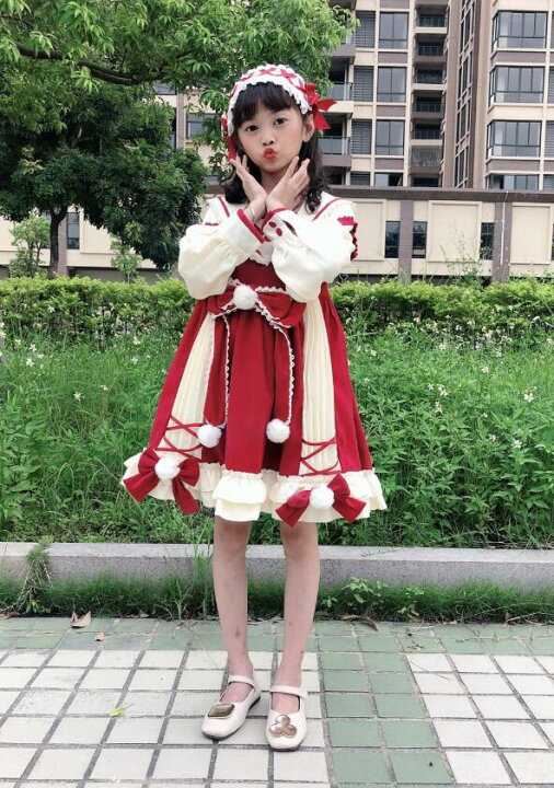 ロリコン小学生 楽天市場】ワンピース 子供ドレス ゴスロリ ロリータ ワンピース お嬢様ゴシックロリータドレス リボン ポンポン 髪飾り付 女の子 小学生 中校生  長袖 ハロウィン コスチューム イベント コスプレ衣装 舞台 ステージ 衣装 : 純の洋服屋さん