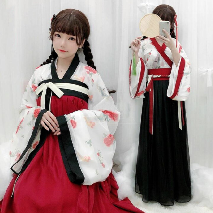 楽天市場】着物 漢服 コスプレ衣装 レディース 可愛いチャイナ服 改良 