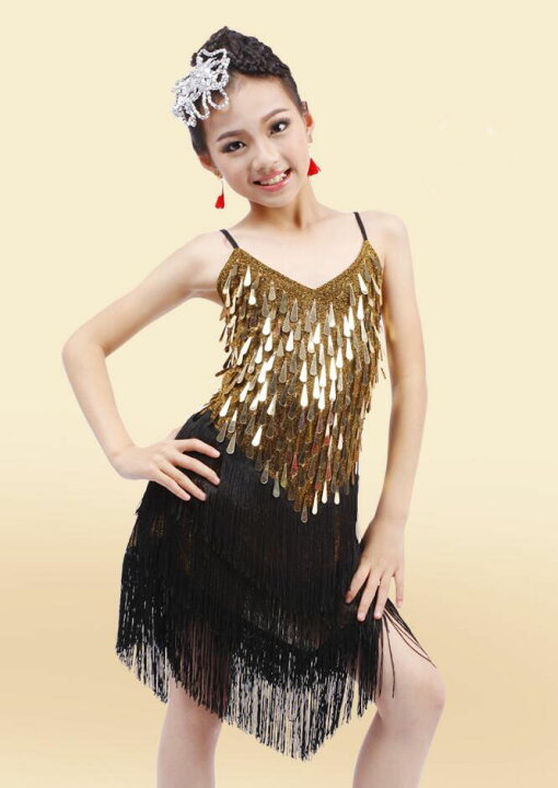 楽天市場】子供ラテンドレス キッズ 女の子 スパンコール社交ダンス 