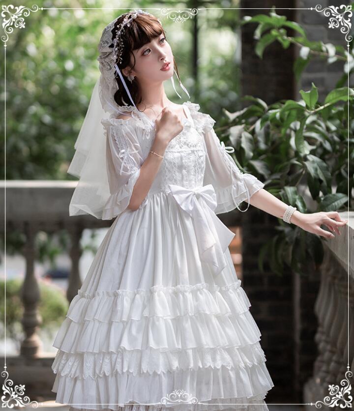 【楽天市場】ジャンパースカート ベール付 ロリータドレス 花嫁