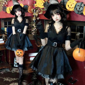 楽天市場 黒 ワンピース テーマ コスチューム 魔女 ホビー の通販